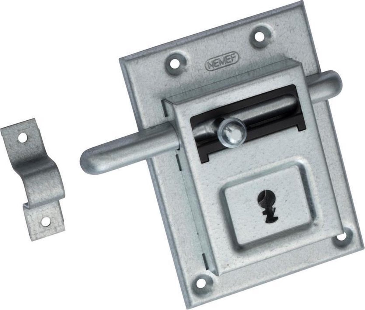 Nemef 98/12, Opleg Grendelslot, Klaviersleutel, Slotkast Staal Verzink - 9009812000
