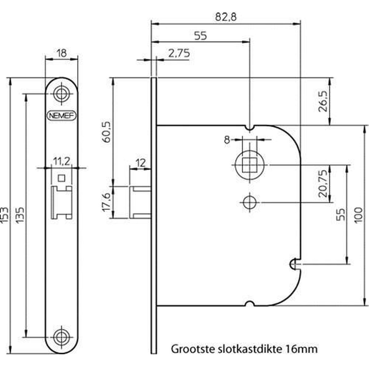 Nemef Loopslot 1435-55Mm Rs Loopslot 1435-55Mm Rs - 9143500551
