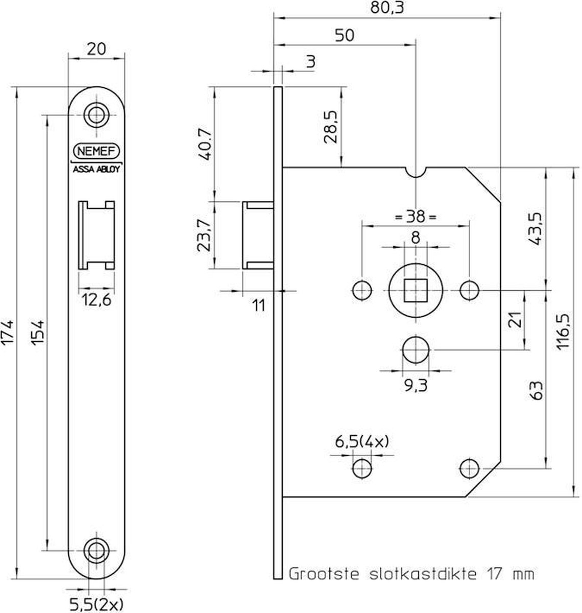 Nemef Loopslot 1255/17-50Mm Rs Loopslot 1255/17-50Mm Rs - 9125517501