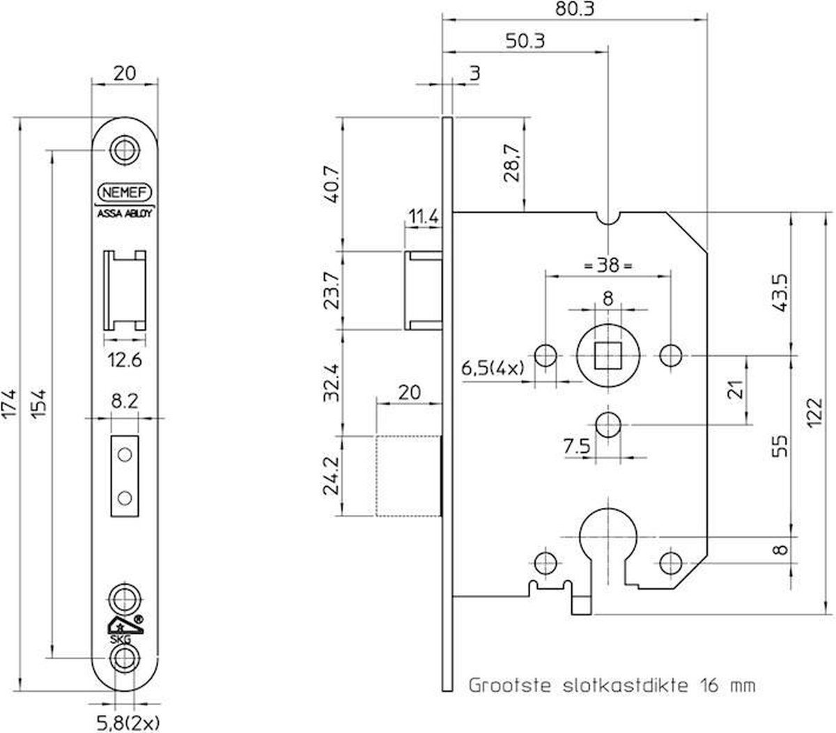 Nemef Deurslot 1279/17-50Mm Rs Deurslot 1279/17-50Mm Rs - 9127917501