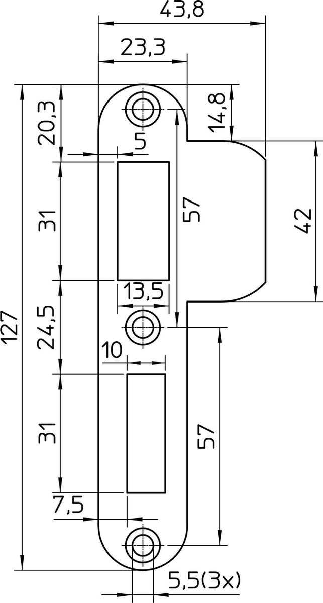 Nemef Sluitplaat P1279/17 Ls Afg. 10 Stuksverpakking Sluitplaat P1279/17 Ls - 9127990172