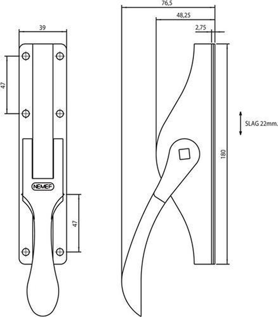 Nemef Zware Pompespagnolet 13V/83 Zonder Staaf,Zware Pompespagnolet 13V/83 Z - 9001383220