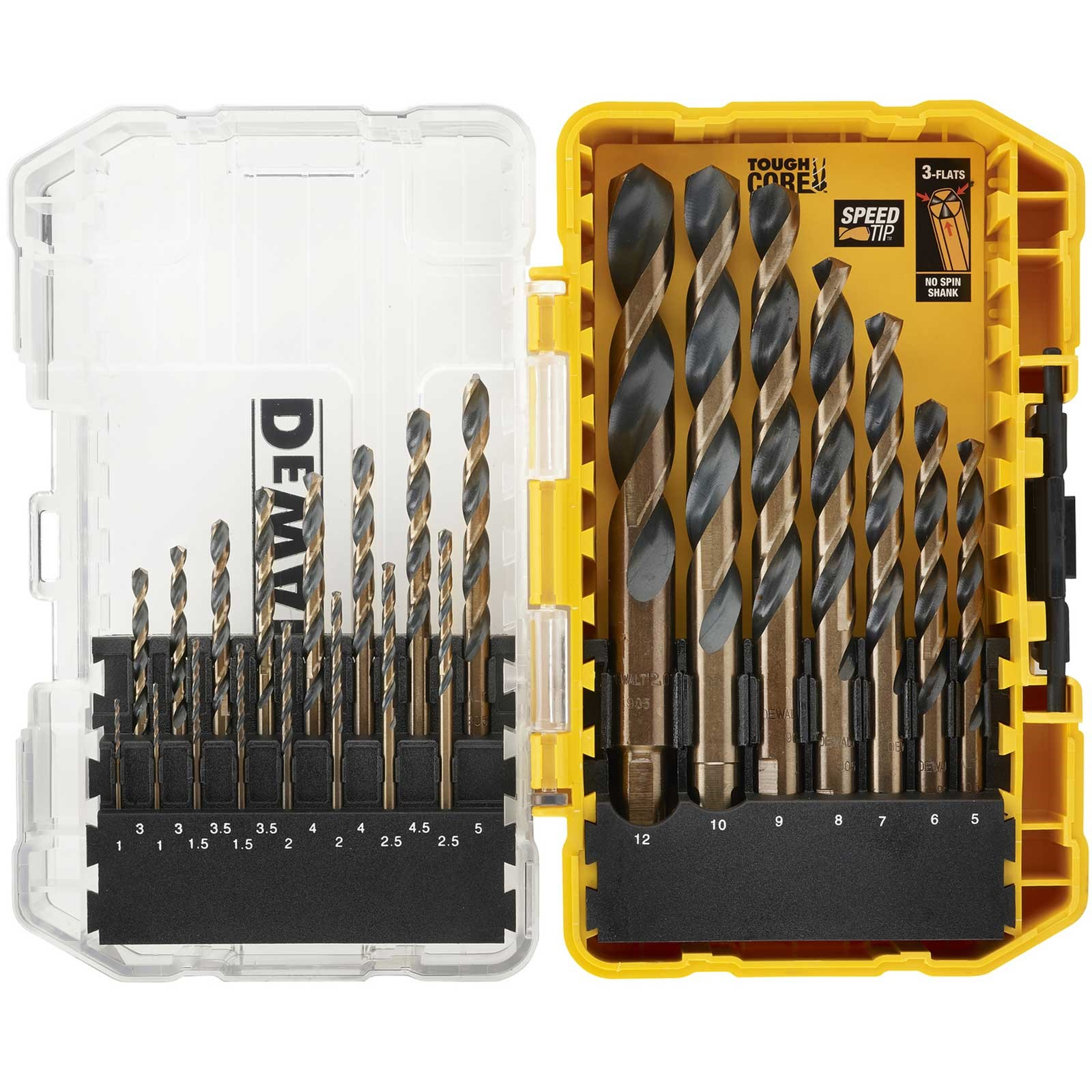 DeWalt DT70729-QZ | 23-delig HSS-G metaalboorset | in ToughCase