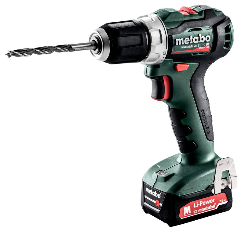 Metabo PowerMaxx BS 12 BL Accu-boorschroefmachine 12V 2x2Ah Li-ion