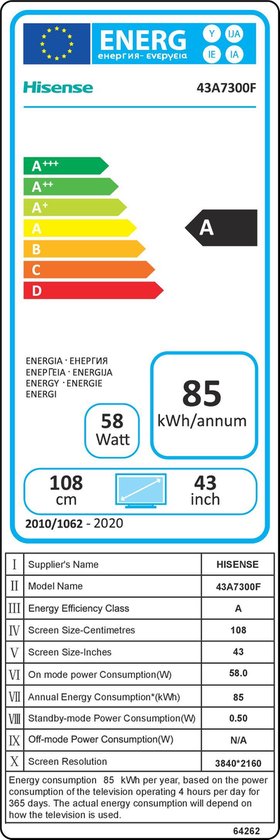 Hisense 43A7300F (2020) - Zwart