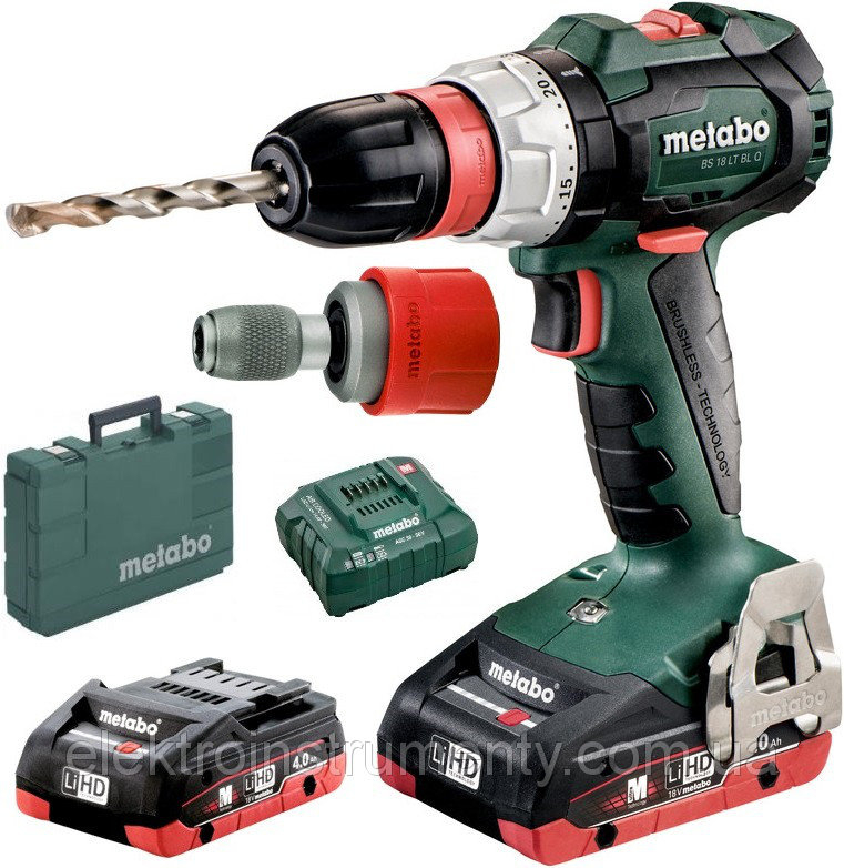 Metabo BS 18 LT BL Q ACCU-BOORSCHROEFMACHINE 18V 2X4AH LIHD in KUNSTSTOF KOFFER | 602334800