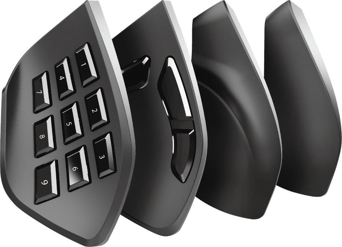 Trust GXT 970 Morfix Aanpasbare Gaming Muis - Zwart