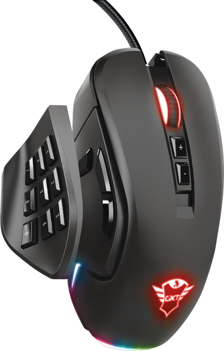 Trust GXT 970 Morfix Aanpasbare Gaming Muis - Zwart