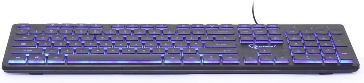 Gembird Multimedia toetsenbord (zwart) met BackLight
