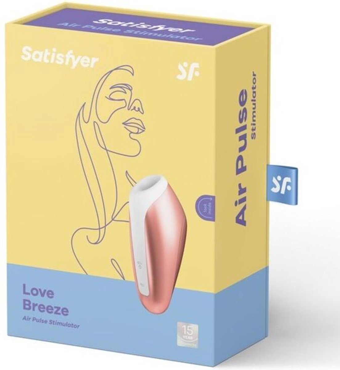 SATISFYER Love Breeze Luchtdrukvibrator - Ice Blue - Blauw
