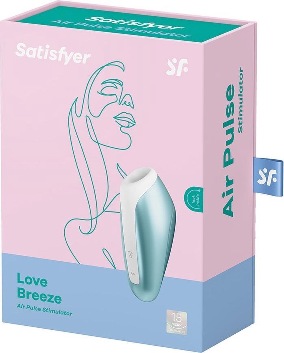 SATISFYER Love Breeze Luchtdrukvibrator - Ice Blue - Blauw