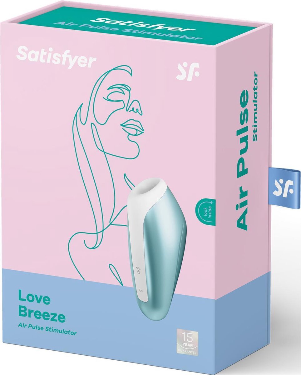 SATISFYER Love Breeze Luchtdrukvibrator - Ice Blue - Blauw