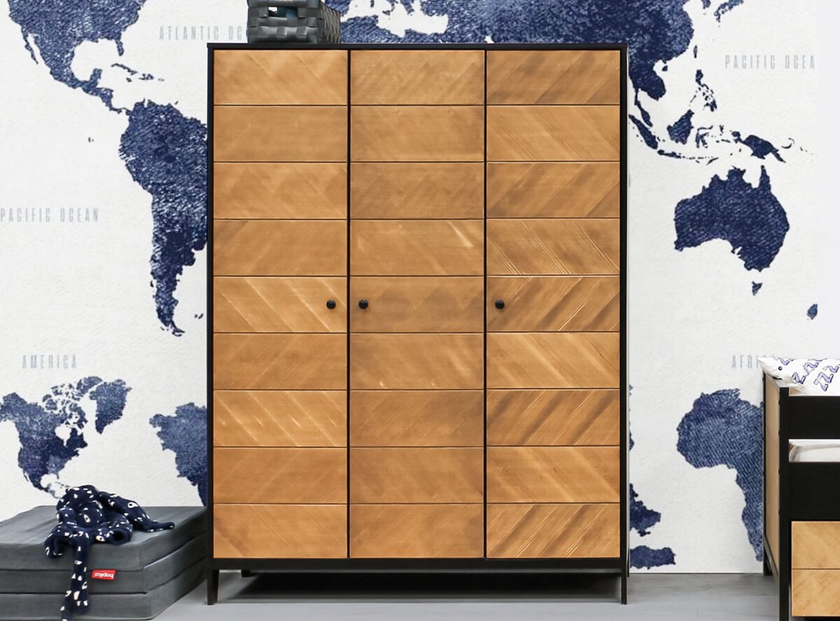 Bopita Job 3-Deurskast - Vintage Honey