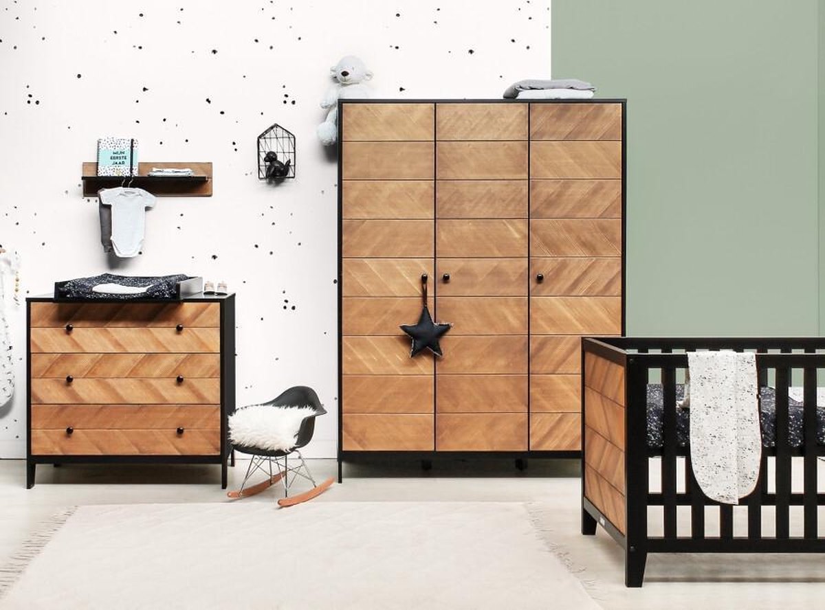 Bopita Job 3-Deurskast - Vintage Honey