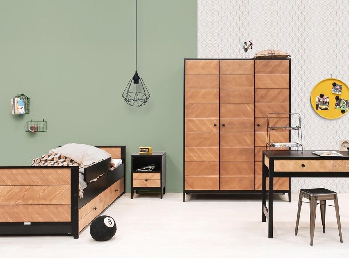 Bopita Job 3-Deurskast - Vintage Honey