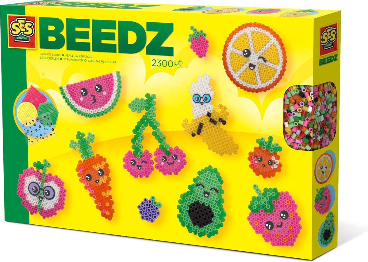 Ses strijkkralenset Beedz Kawaii fruit 2300 stuks