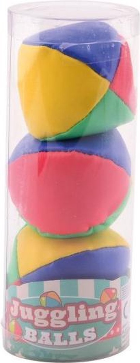 Johntoy jongleerballen 5 cm 3 stuks - Geel