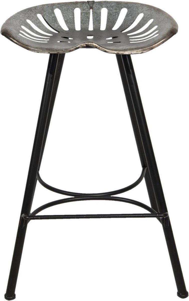 Clayre & Eef Kruk - 50*50*75 cm ijzer - rond - - 5Y0762 - Grijs
