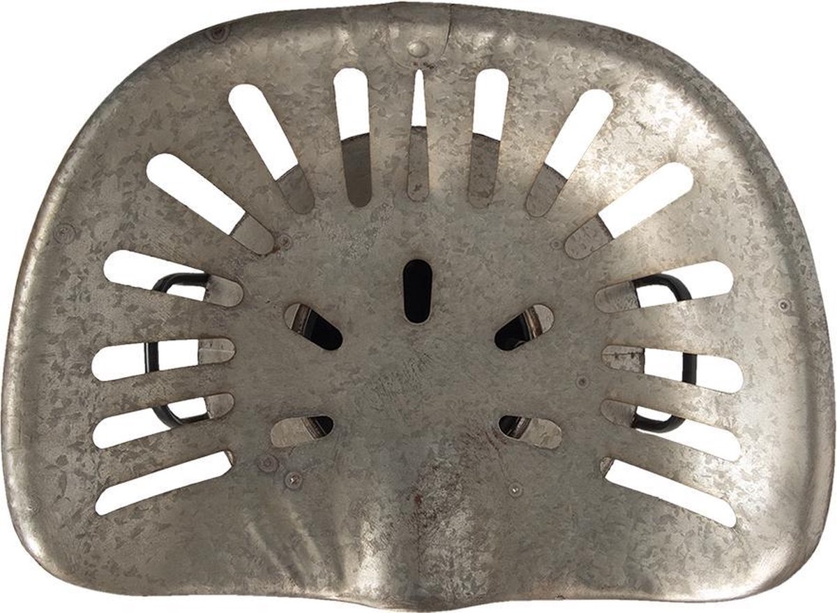 Clayre & Eef Decoratie kruk - 48*37*53 cm ijzer - rond - - 6Y4143 - Grijs