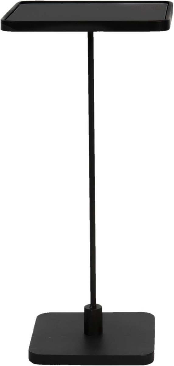 Clayre & Eef Bijzettafel - 32*32*69 cm ijzer - vierkant - - 5Y0830 - Zwart