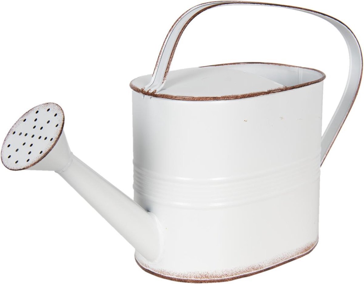 Clayre & Eef Decoratie gieter - 40*14*25 cm - wit - ijzer - - 6Y3729W