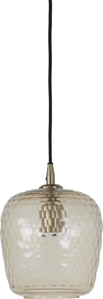 Light & Living Hanglamp DANITA - glas antiek brons - S