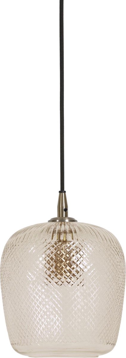 Light & Living Hanglamp DANITA - glas antiek brons - S