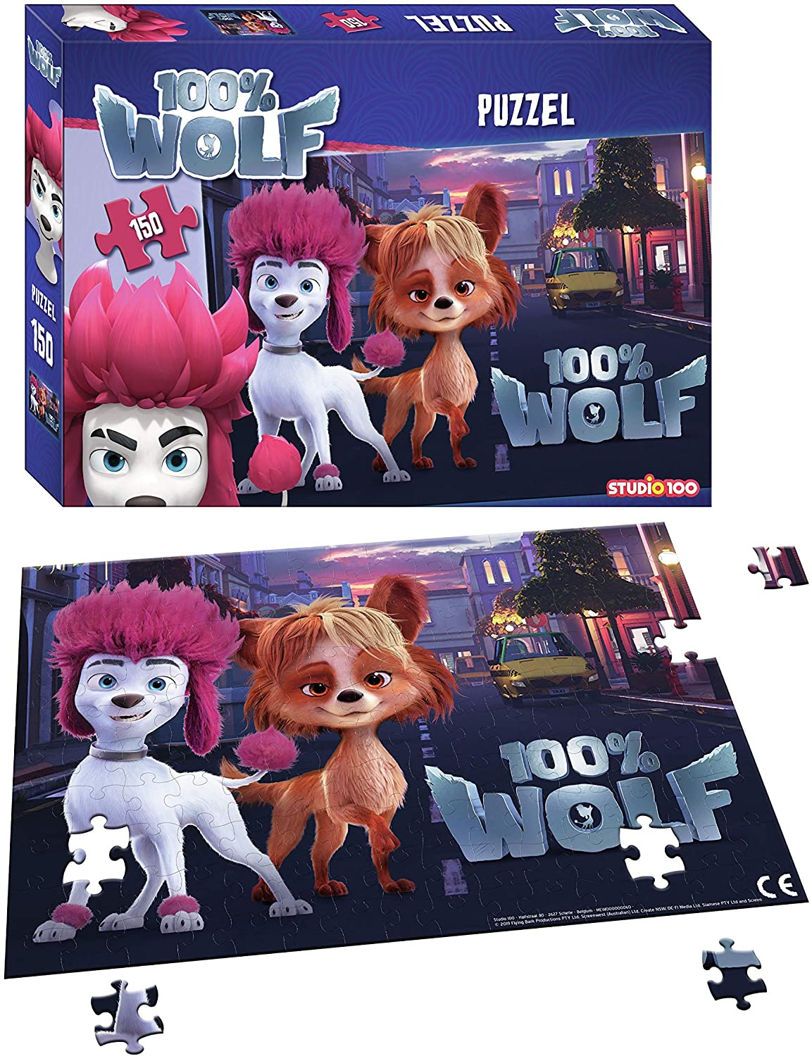 Studio 100 legpuzzel 100% Wolf junior 32 cm karton 150 stukjes