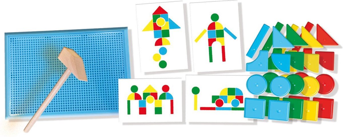 Ses hamertje tik 30 x 20 x 4 cm multicolor