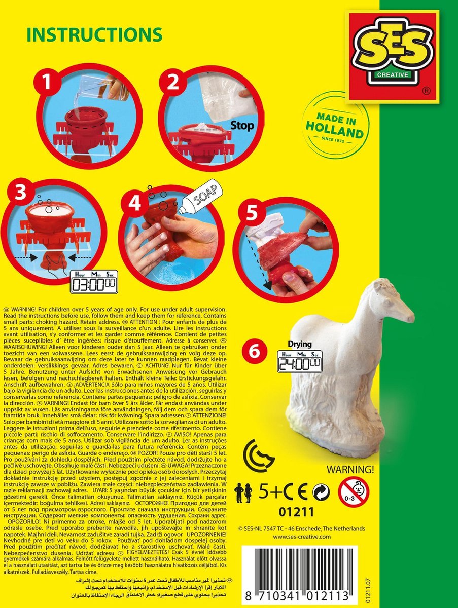 Ses Creative gips gieten en schilderen paard - Blauw