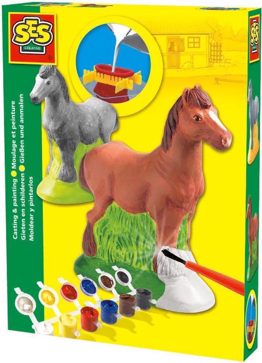 Ses Creative gips gieten en schilderen paard - Blauw