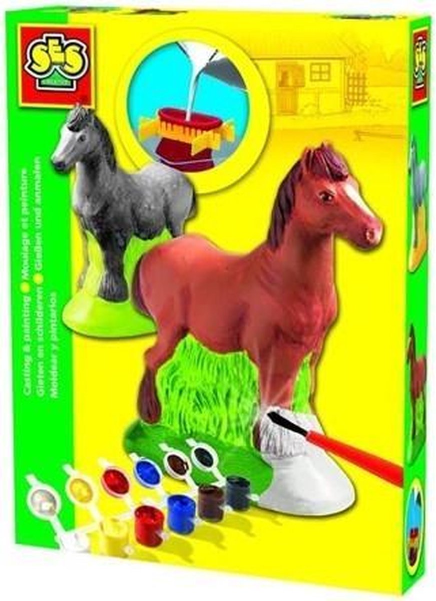 Ses Creative gips gieten en schilderen paard - Blauw