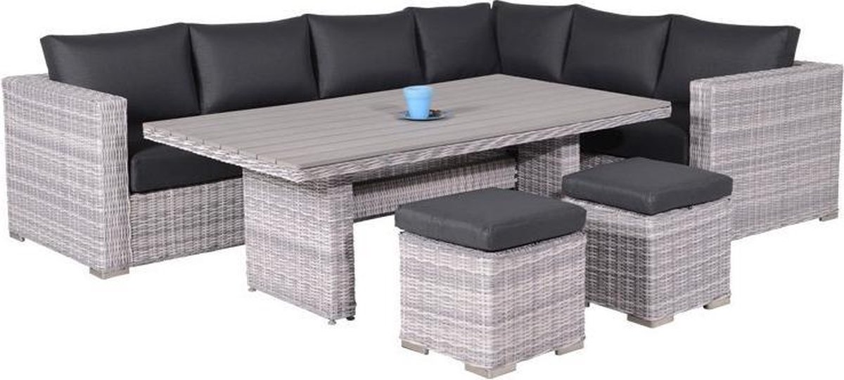 Garden Impressions Tennessee kruk 45x45 cm - licht - Grijs