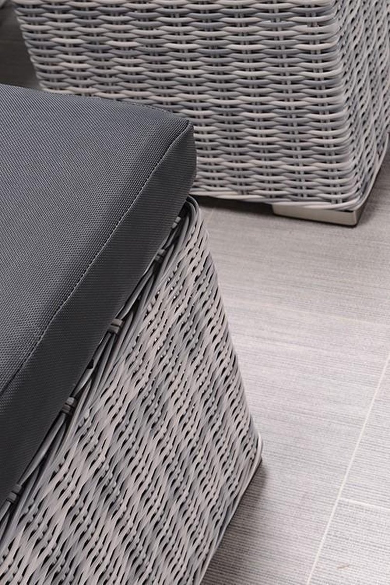 Garden Impressions Tennessee kruk 45x45 cm - licht - Grijs