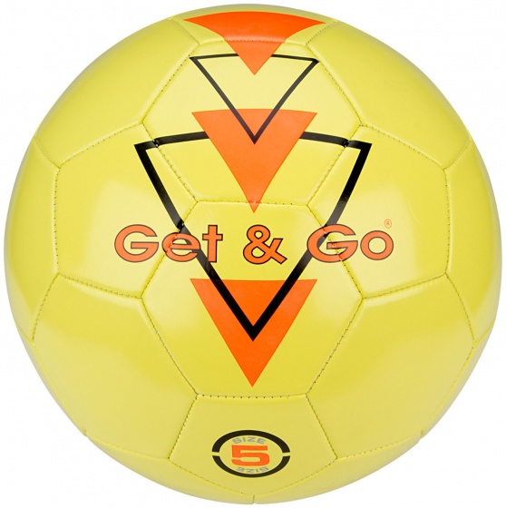 Get & Go Voetbal Triangle Speed PVC leder fluor - Geel