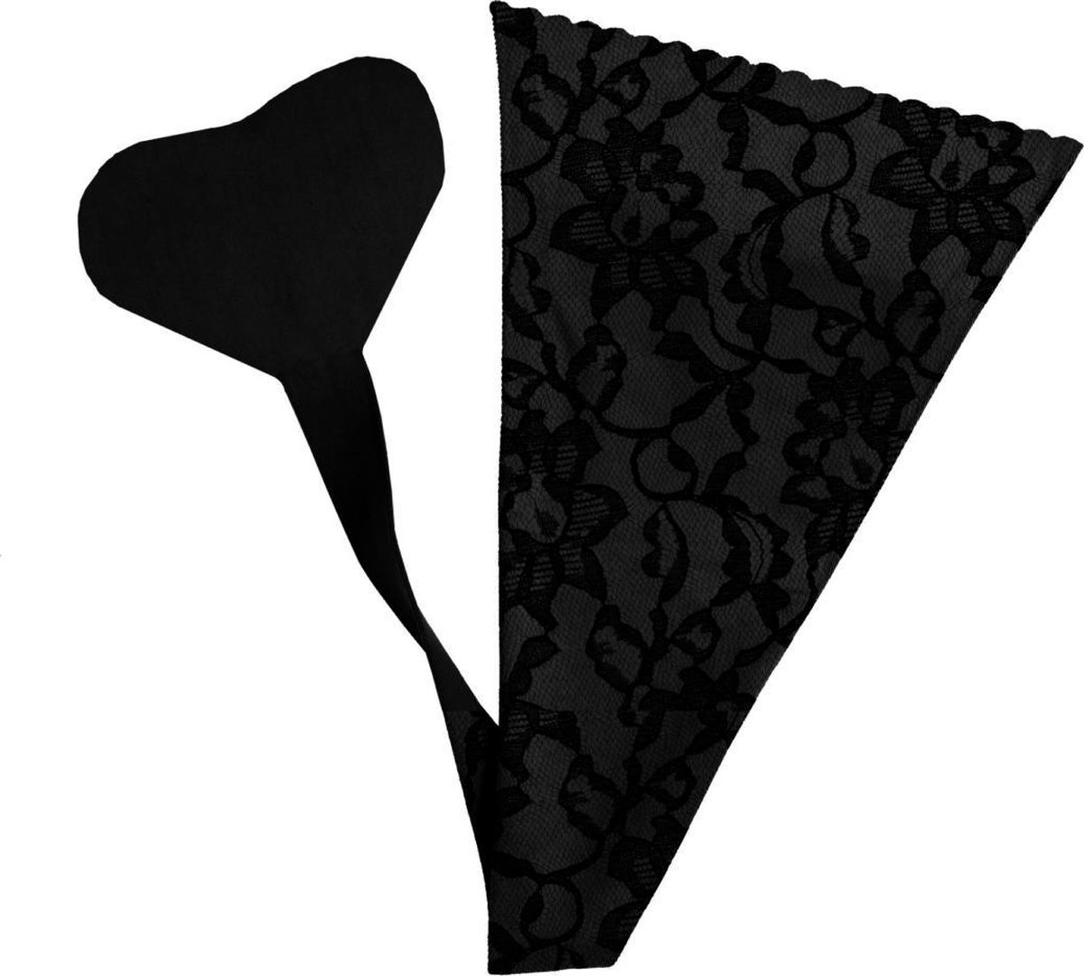 Bye Bra Zelfklevende plak String, ondergoed dames - Zwart