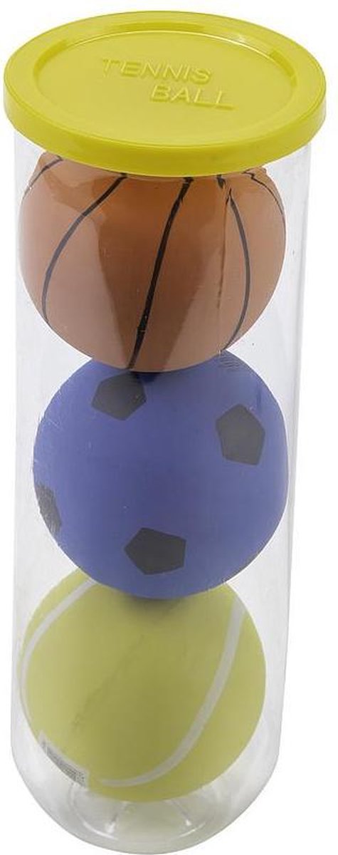 Angel Sports Tennisballen highbounce in koker 3 stuks - Blauw