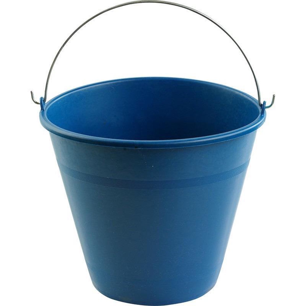 Hega Hogar 2xe schoonmaakemmers/huishoudemmers 8 en 16 liter - Agri emmers - Kunststof/plastic emmer/sopemmer met metalen hengsel/handvat 2 stuks - Blauw