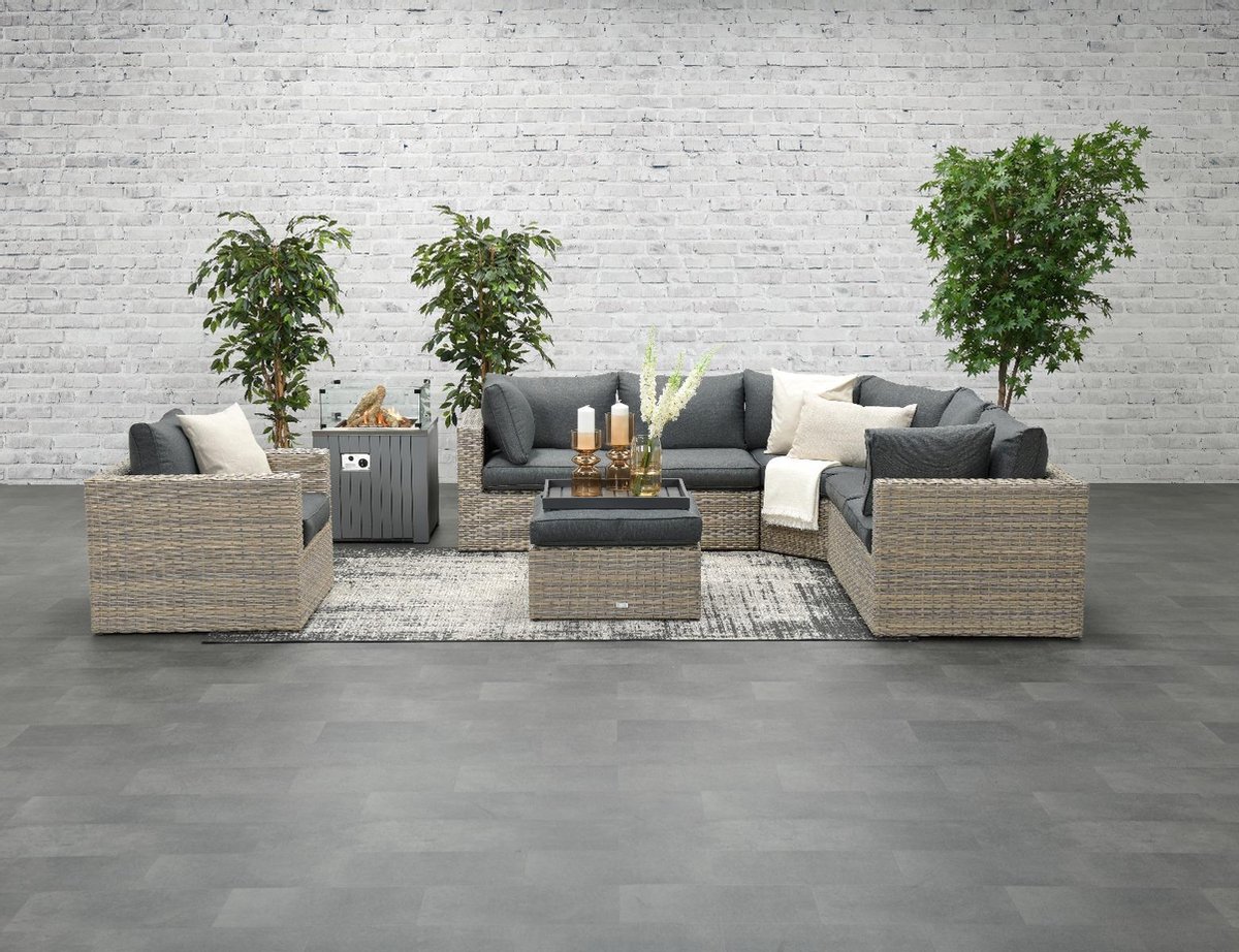 Garden Impressions Carlo lounge tuinstoel - vintage willow - Bruin