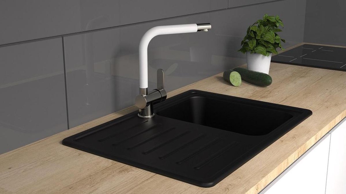 Schütte Sanifun keukenmengkraan Rio Chroom. - Rood