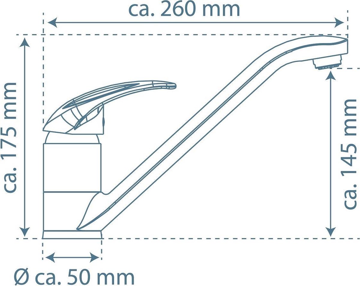 Schütte Sanifun keukenmengkraan Albatros Chroom 2. - Silver