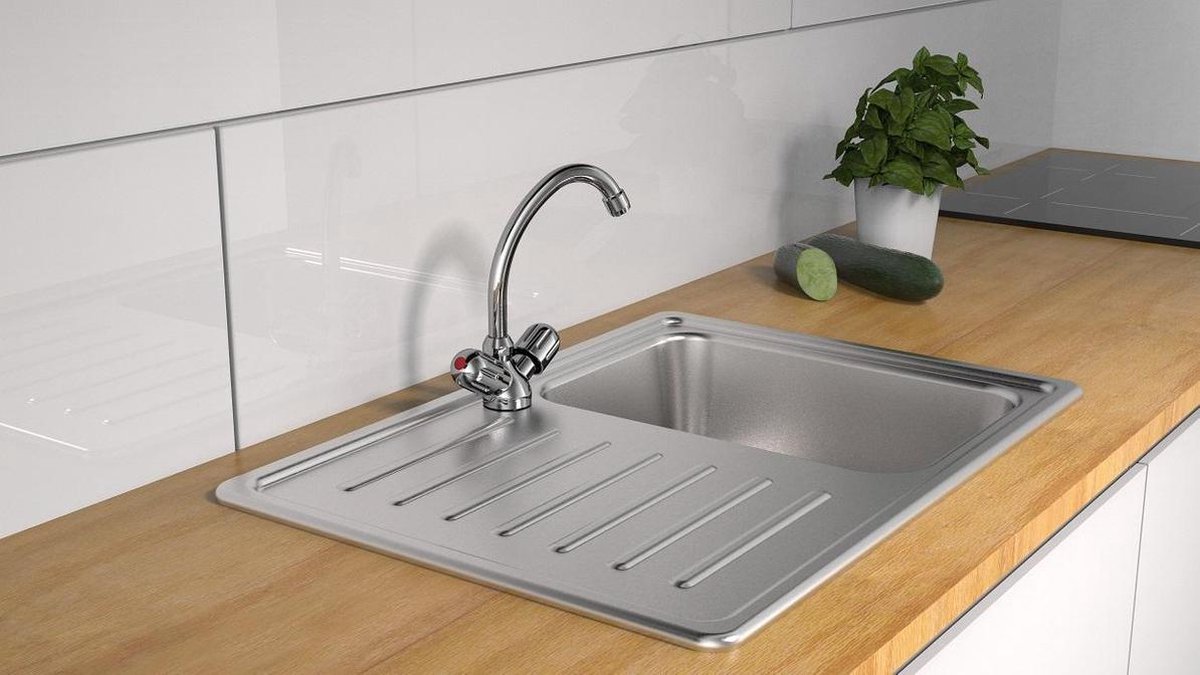 Schütte Sanifun lage druk keukenmengkraan Peruzzi Chroom. - Silver