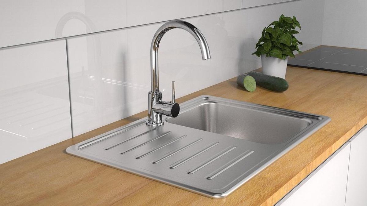 Schütte Sanifun lage druk keukenmengkraan Casalla Chroom. - Silver