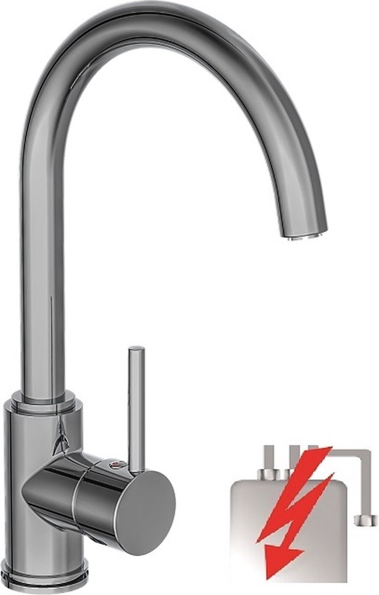 Schütte Sanifun lage druk keukenmengkraan Casalla Chroom. - Silver