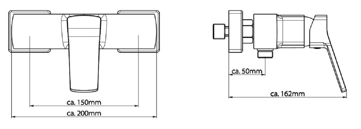 Schütte Sanifun douchemengkraan Quinn Chroom. - Silver