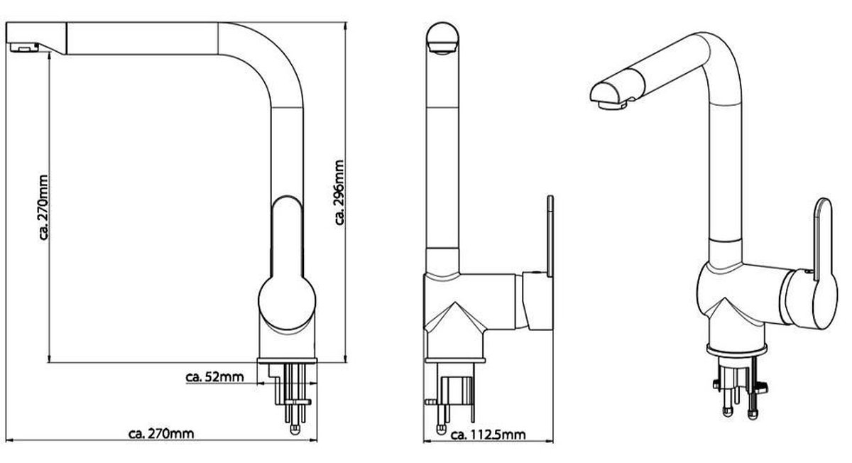 Schütte Sanifun keukenmengkraan Jack Chroom. - Silver