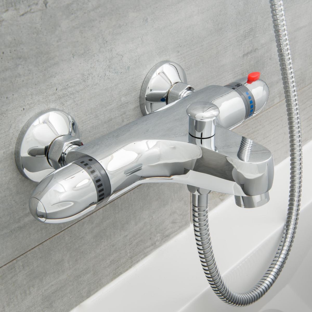 Schütte Sanifun bad thermostaatkraan Supra Chroom 15. - Silver