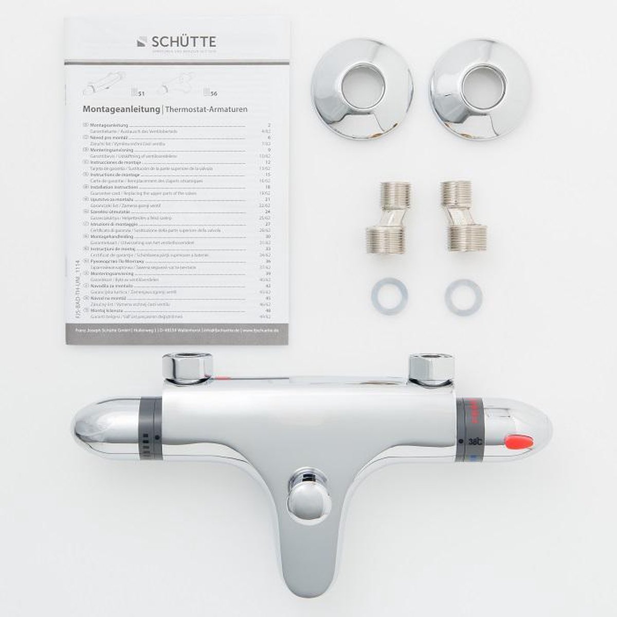 Schütte Sanifun bad thermostaatkraan Supra Chroom 15. - Silver