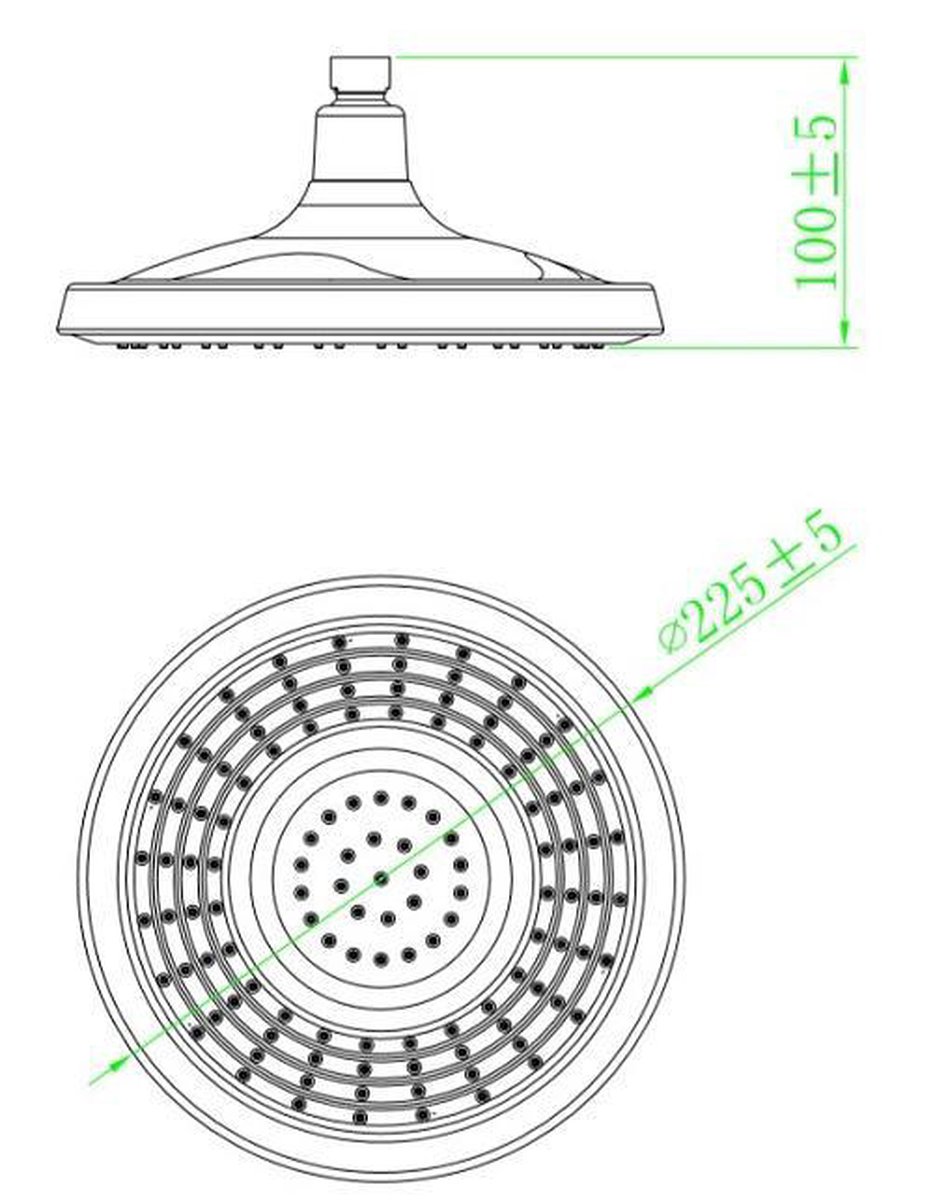 Schütte Sanifun hoofddouche Grenoble 22,5. - Silver