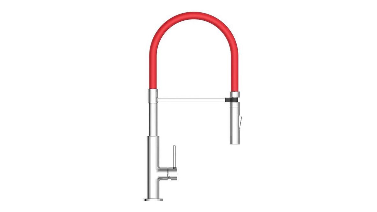 Schütte Sanifun keukenmengkraan Stilo Chroom. - Zwart